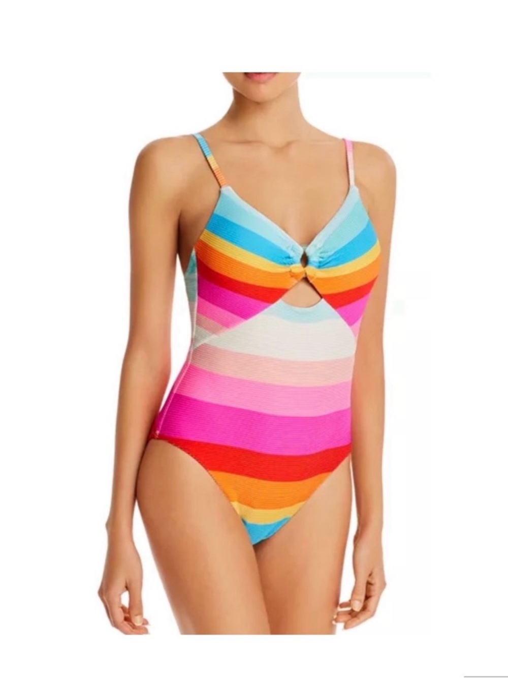 Trina Turk NWOT Stripe One-Piece Swimsuit - Multicolor Size 10 ( 8-10 Medium)